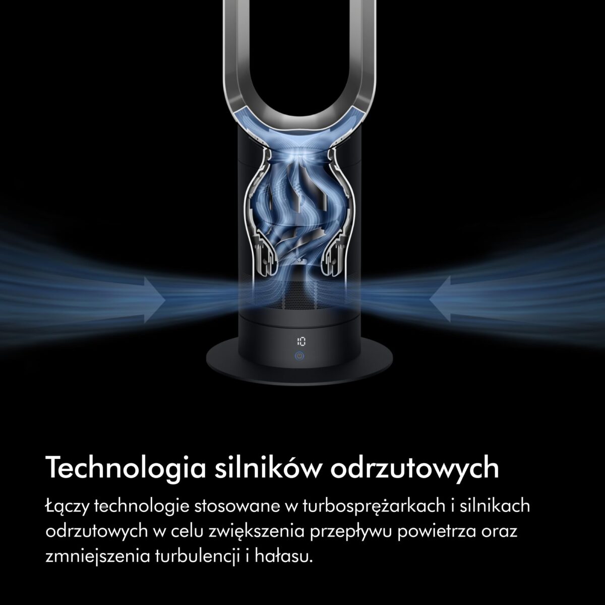 Dyson AM07 – Wentylator Kolumnowy z Technologią Air Multiplier™, Biały, Cicha i Wydajna Cyrkulacja Powietrza - obrazek 2