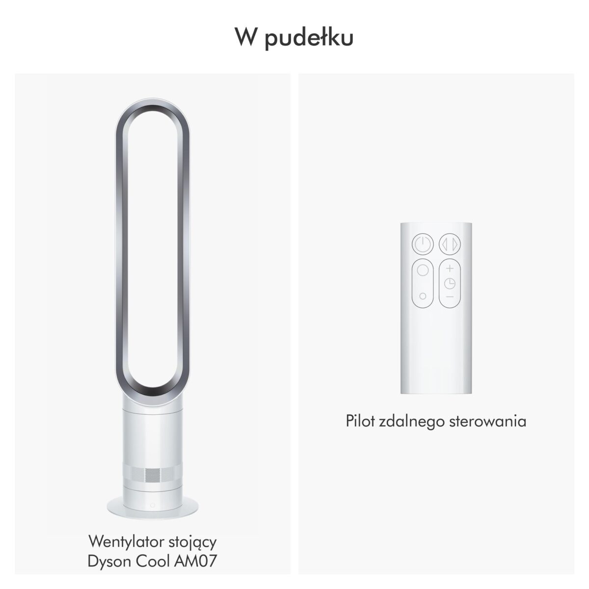 Dyson AM07 – Wentylator Kolumnowy z Technologią Air Multiplier™, Biały, Cicha i Wydajna Cyrkulacja Powietrza - obrazek 3