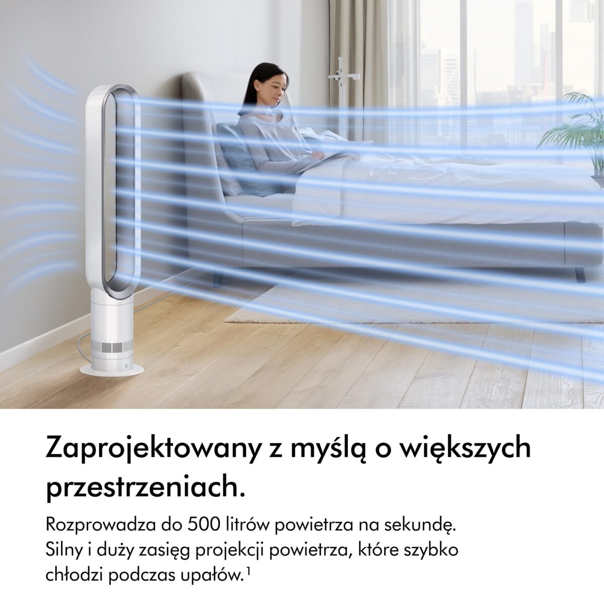 Dyson AM07 – Wentylator Kolumnowy z Technologią Air Multiplier™, Biały, Cicha i Wydajna Cyrkulacja Powietrza - obrazek 5